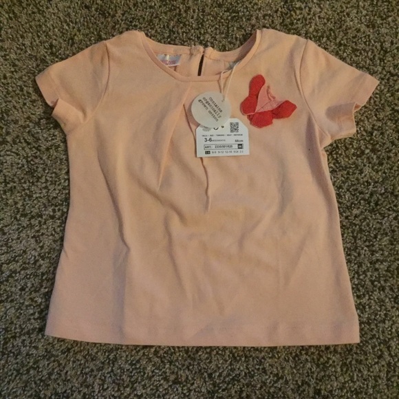 ZARA BABY: Butterfly Embellishment T-Shirt - Picture 1 of 3